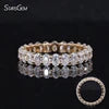 Oval Cut 2.5x3.5mm DEF VS Hpht Cvd Lab Grown Diamonds Oval Band Women Rings Lab Diamonds 14k Yellow Gold Wedding Band