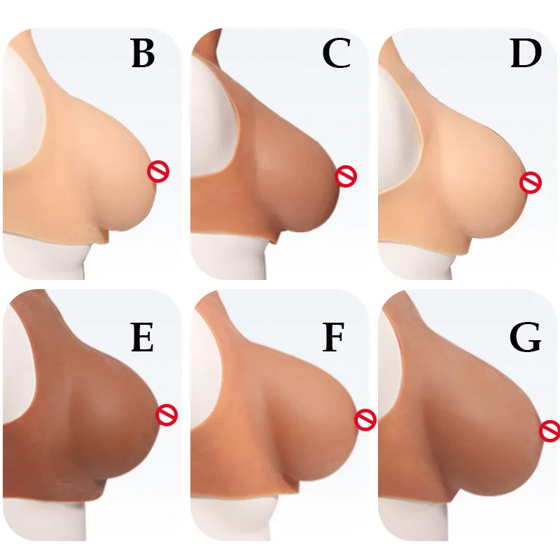 Artificial Silicone Female Nipple Costume I Cup Boobs Form Sissy Shemale Silicone Fake Breasts Shapewear