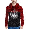 Men's Hoodies Custom Blue Polynesian Pohnpei Tribal Designer Sweater Boy Casual Oversized Hoodies Sweater