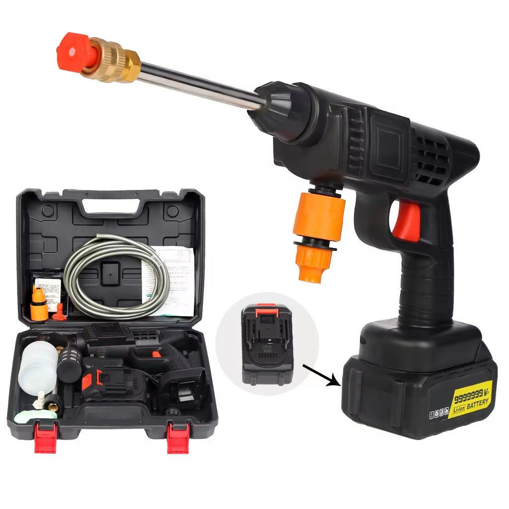 Oem Portable Car Washer Portable Jet The Flowers Foam Gun Powerful High Pressure Wireless Cleaning The Bike Car Cleaning Washer