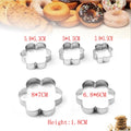 5PCS/Set Round Stainless Steel Biscuit Mould Portable Cake Fondant Mold Kitchen Gadgets Baking Accessories Cookie Cutter