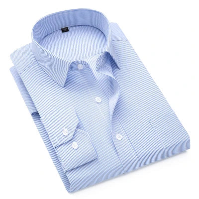 Brand New Men Shirt Male Dress Shirts Striped Men's Casual Long Sleeve Business Formal Plaid Shirt camisa social