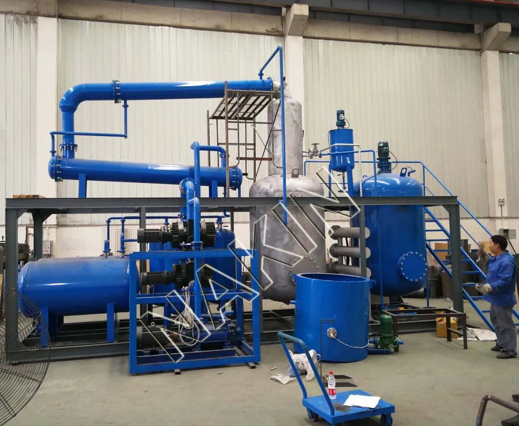 Waste Engine Oil Recycling Vacuum Distillation Machine Converts Black Oil Reusable Base Oil Diesel High Purity Easy Operation