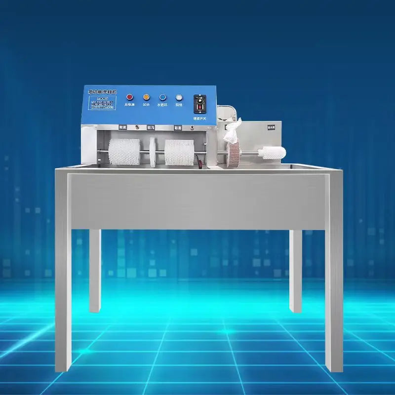 Commercial Semi-Automatic Electric 220V Stainless Steel Professional Shoes Polishing & Washing Machine with 3-Year Warranty