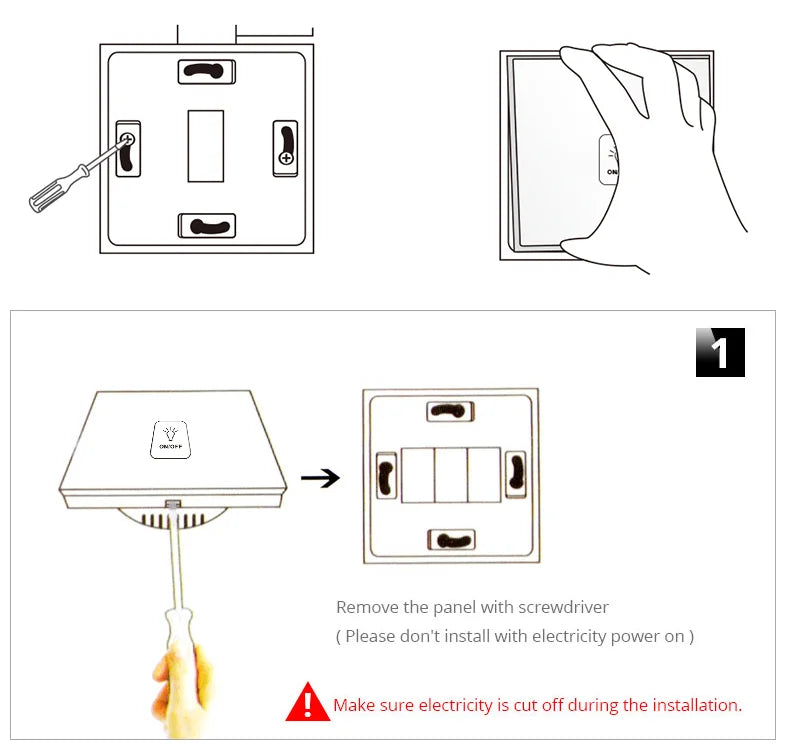Wall Touch Switch AC100-240V EU Sensor Lamp Light Switches Tempered Crystal Glass Panel LED Power 1/2/3 Gang Interruttore