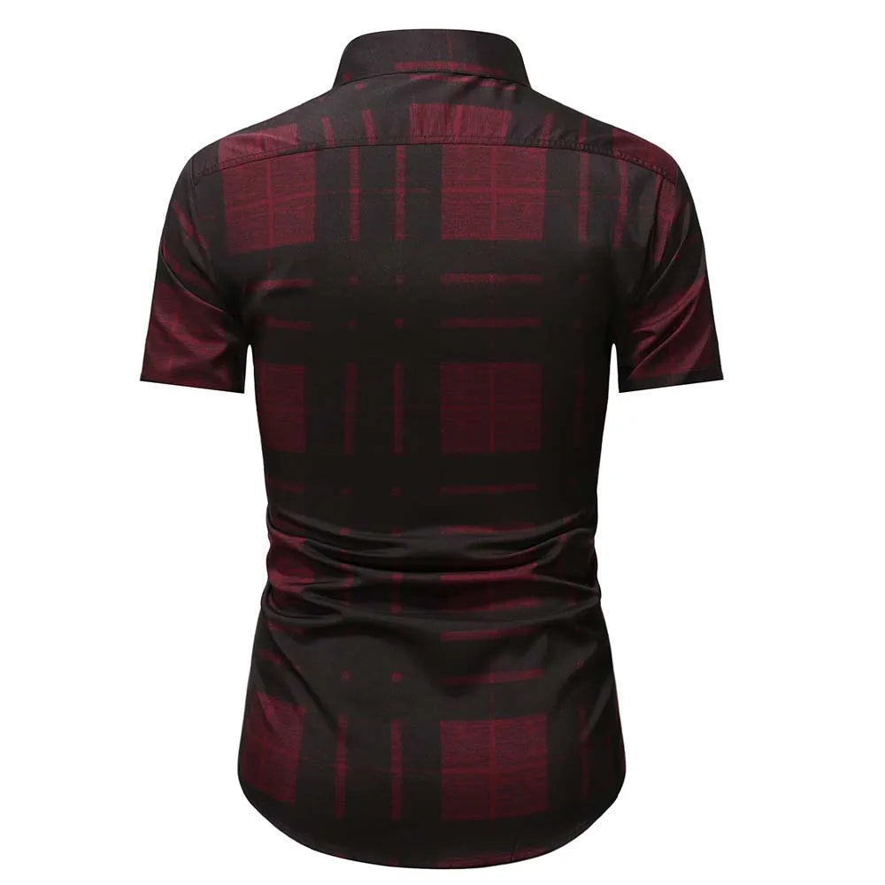 Summer Business Social Chemise Homme Casual Party Short Sleeve Striped Shirt Men Dress Luxury Button Up Fashion Mens Clothes