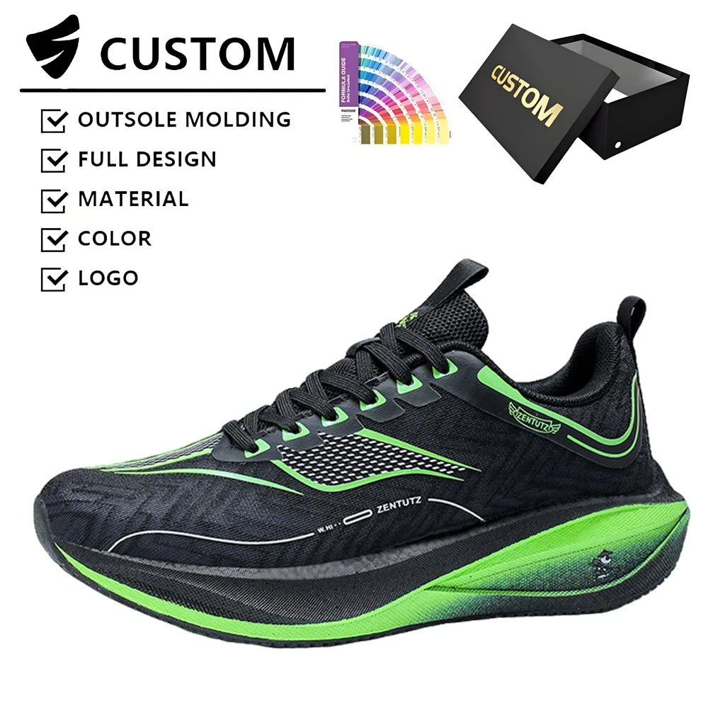 Factory-customized OEM Men's and Women's Running Shoes Jogging Fitness Outdoor Anti-slip Lightweight and Breathable Sports Shoes - Beauty