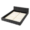 M Queen Size Upholstered Bed Frame Durable Bedroom Furniture Chenille Fabric Platform Bed Frame with Tufted Headboard