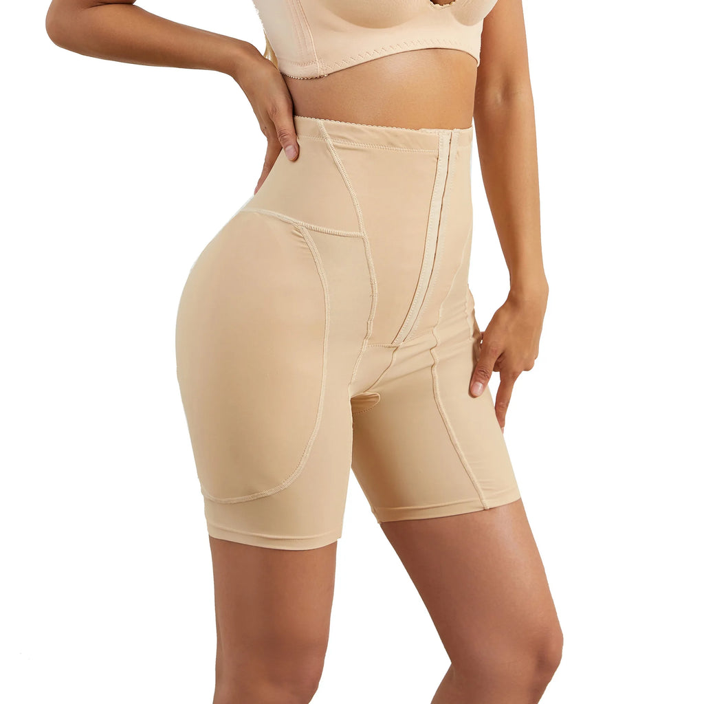 Plus Size Padded Buttocks Shaper Tummy Control Shapewear Thigh Slim Women Butt Lifter Seamless Shapers