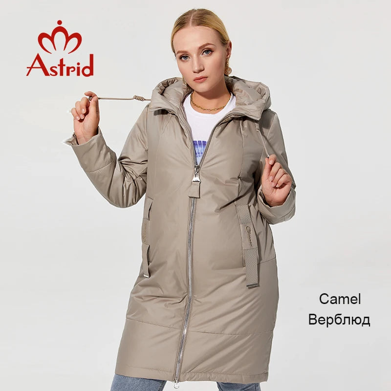 Astrid 2022 New winter jacket Mid-length Hooded Design Oversize Fashion Women's down jacket warm Parka Women Coat  AM-9726