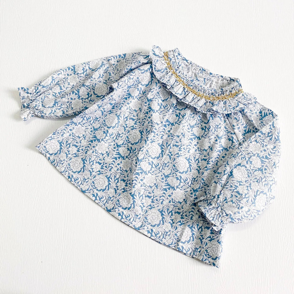 Autumn Spring Children Clothing Toddler Baby Girls Clothes Cotton Long Sleeve Flower Embroidery Baby Girls T-shirt Kids Shirt