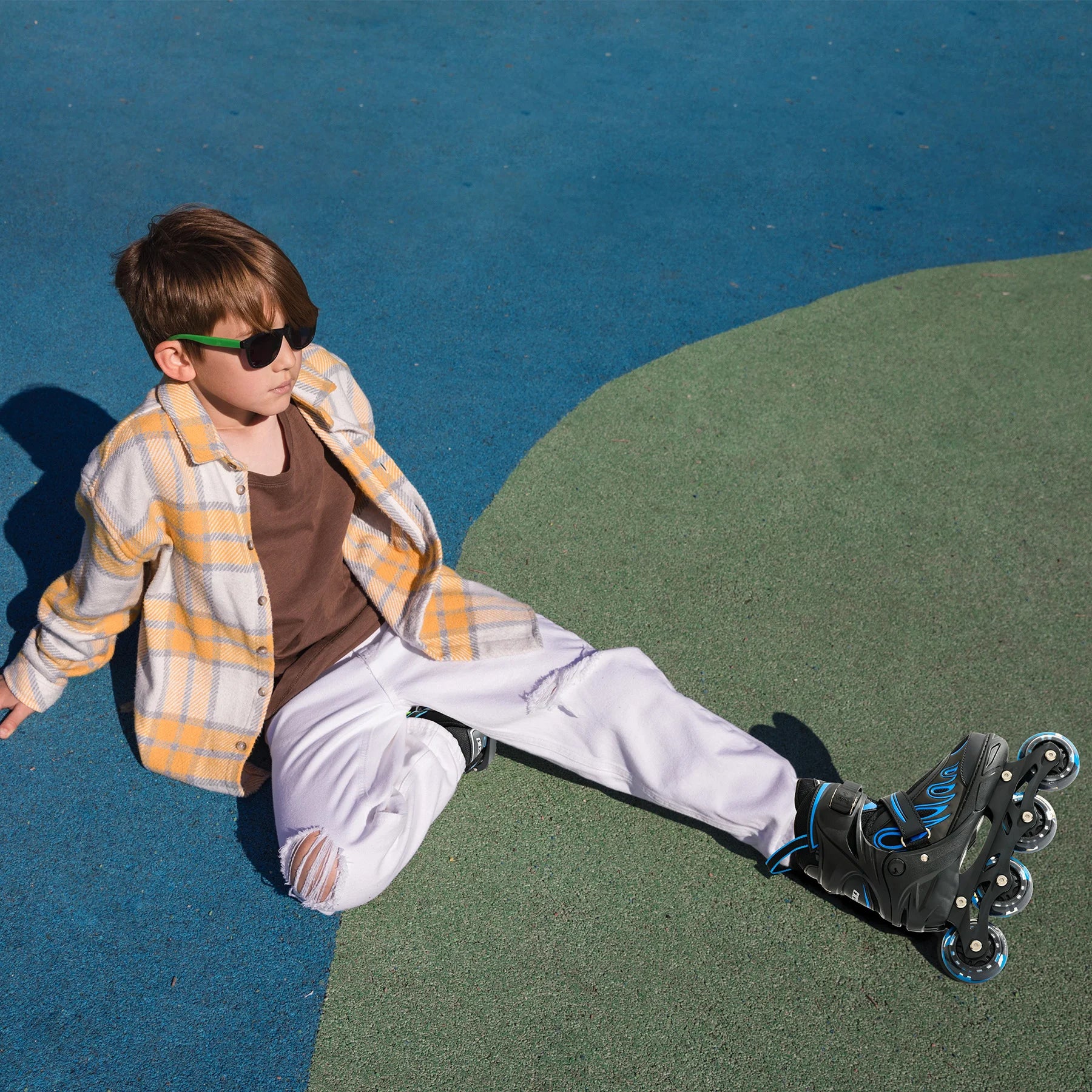 New Arrival Size Adjustable 4 Flashing PU Wheels Roller Inline Skates Shoes for Kids Adults