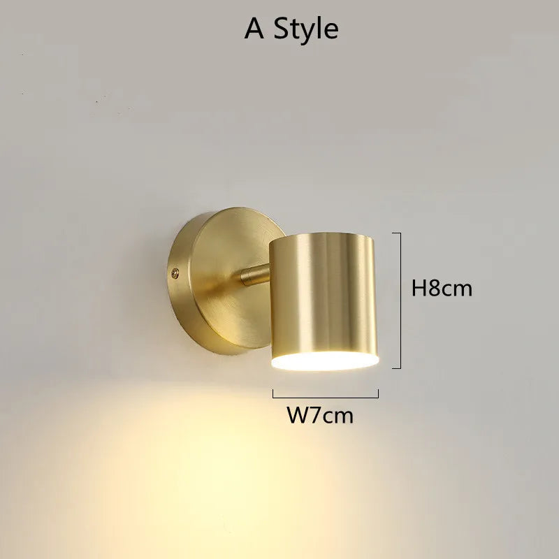 5W Wall Lamp Black/White Modern Aisle Wall Light Adjustable For Bedside Bedroom Lights Corridor sconce AC110-240VGU10 LED Switch