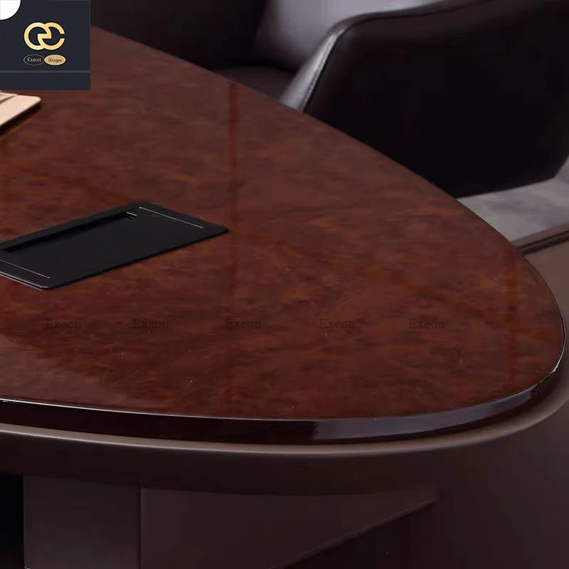 High-end Italian Luxury Design Solid Wood Table High-end Villa Home Learn Luxury Table
