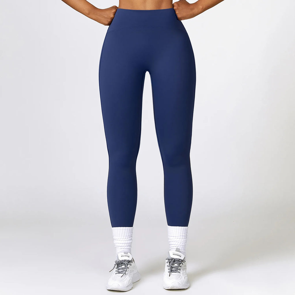 Eco-friendly Recycled Tummy Tuck High Waisted Yoga Pants Nude Lift Buttocks Fitness Pants Running Tight Sweatpants 8359