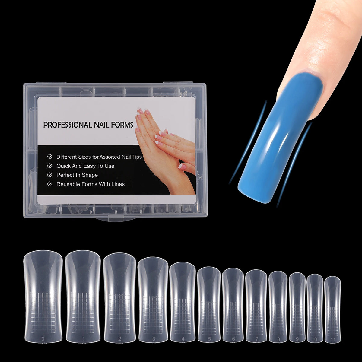 BNG Top Forms for Nails Dual Forms Nails Forms for Extension Full Cover Quick Building Gel Mold Tips Poly Nail Gel Mold