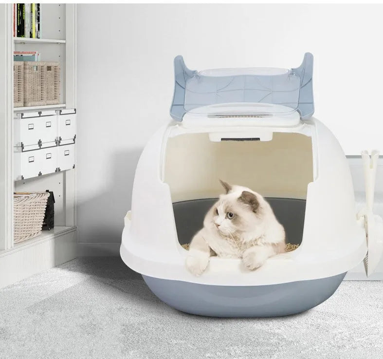Wholesale Cat Litter Box Double Flip Pet Cat Toilet Box Automatic Cat Toilet