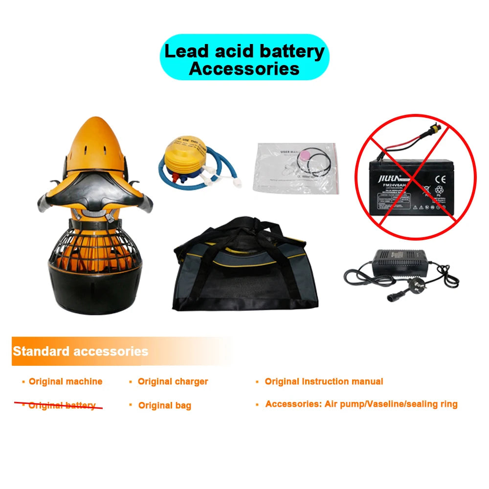 Free Shipping 300W Sea Scooter Underwater Screw, High-Class Diving Equiment Water Scooter(Without Battery)