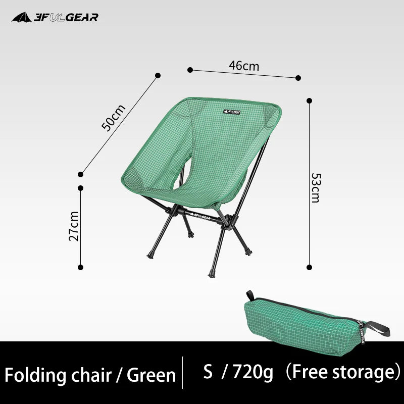 3F UL GEAR  Outdoor folding Aluminum chair leisure Portable Ultralight Camping Fishing Picnic Chair Beach Chair Seat