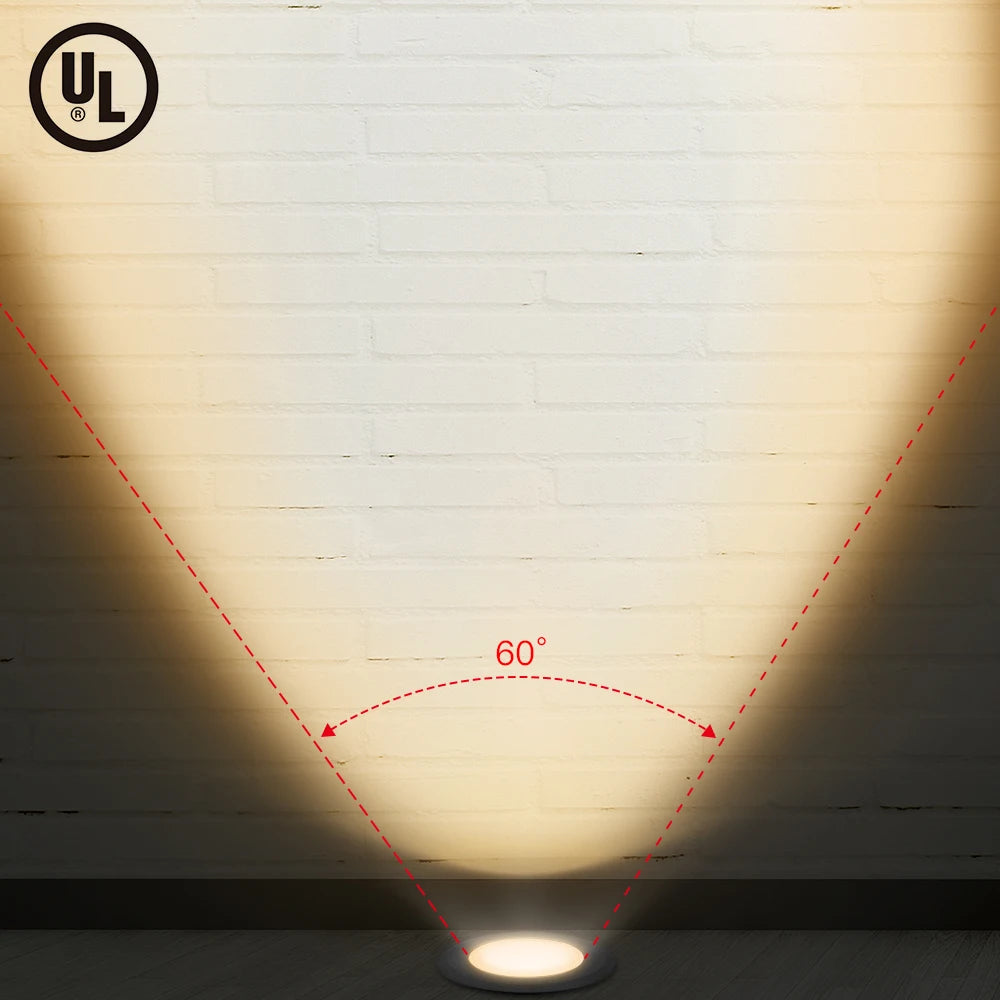 QACA LED Inground Lamps,5/10/15/30W Outdoor Landscape Lighting,Waterproof Aluminum Garden Yard Spotlight  AC/DC12V RGB/WW/CW