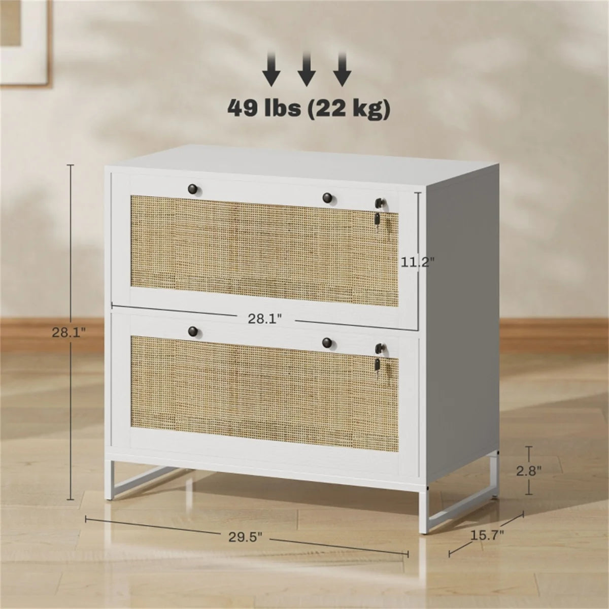 File Cabinet Storage Cabinet White