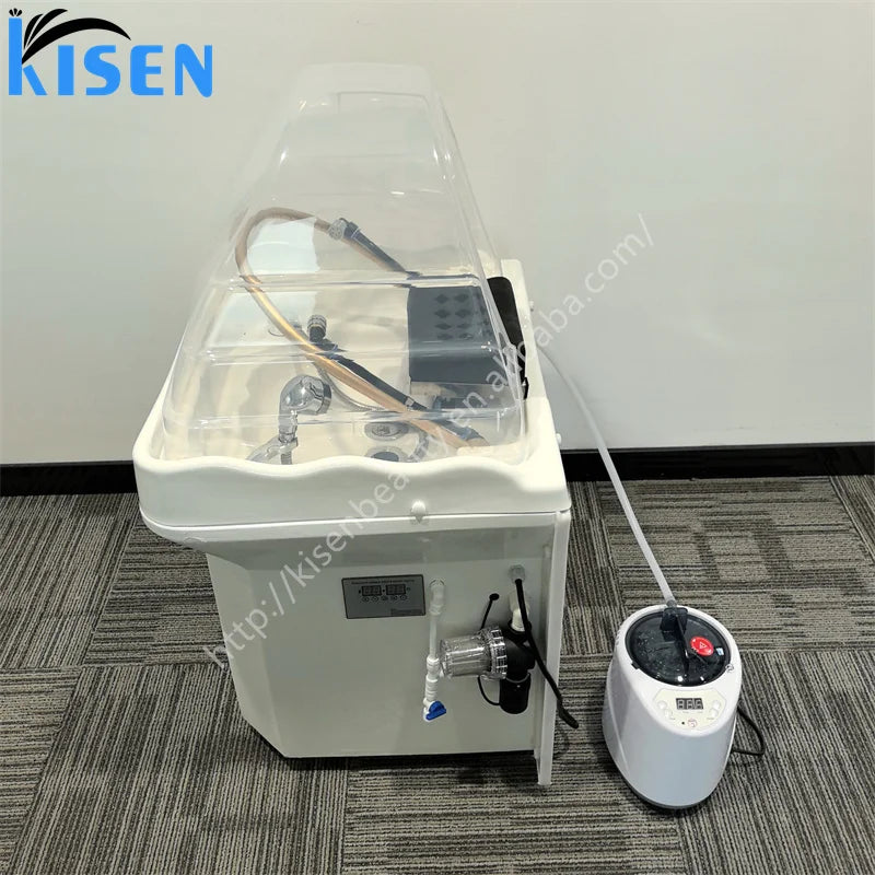 Kisen New Inventory Fast Delivery Beauty Salon 60L Water Circulation Furniture Portable Shampoo Basin Bac