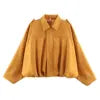 Women 2025 High Street Cropped Racing Jackets Coats Outerwears Lapel Long Sleeve Zipper Suede Jacket Women's Bomber Jacket