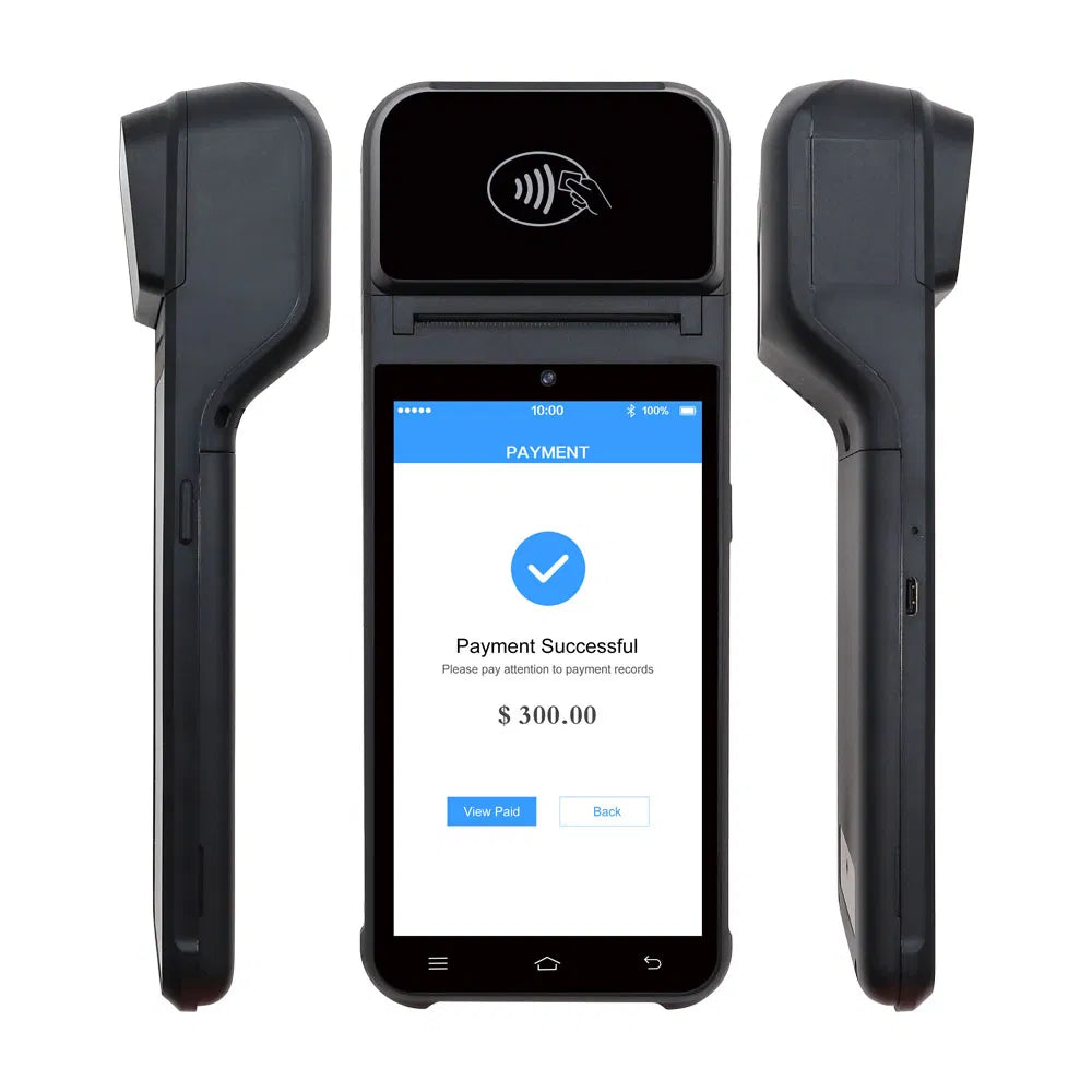 Android 13/14 Handheld POS Terminal PDA Printer 58/80mm Portable Receipt Thermal Printer NFC All-In-One POS System Ticket Maker