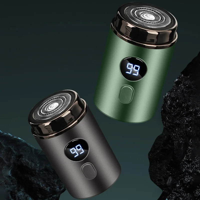 Lithium Battery Portable Shaver Men Razor Electric Facial Shaving Razor Sleek Design Digital Display Rechargeable Travel Tool