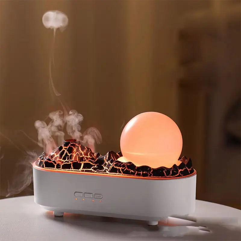 New Arrival USB Cool Mist Ultrasonic Air Humidifier Crystal Ball Smoke Ring Plastic Home Oil Diffuser for Hotels Households