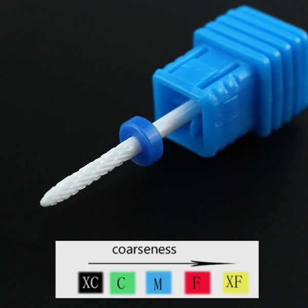 Ceramic Nail Drill Bit Milling Cutter for Electric Manicure Drill Bits Flame Corn Files for Pedicure Machine Polish Accessory