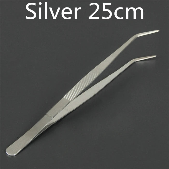 14/16/18/20/25/30cm Kitchen Cooking Medical Tweezer Tong With Comfortable Ridged Handle,for Medical,Kitchen Bar Accessory