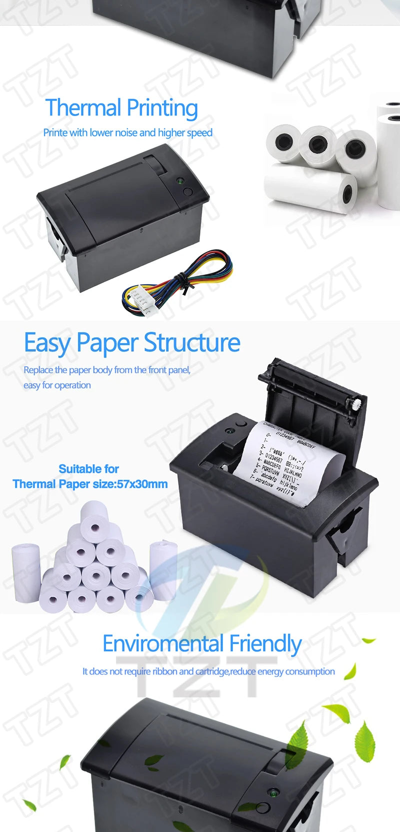 58mm mini thermal printer Embedded POS Receipt Tickets Printer with interface  RS232 / TTL use with 5v-9v for arduino android