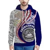 Men's Hoodies Custom Blue Polynesian Pohnpei Tribal Designer Sweater Boy Casual Oversized Hoodies Sweater