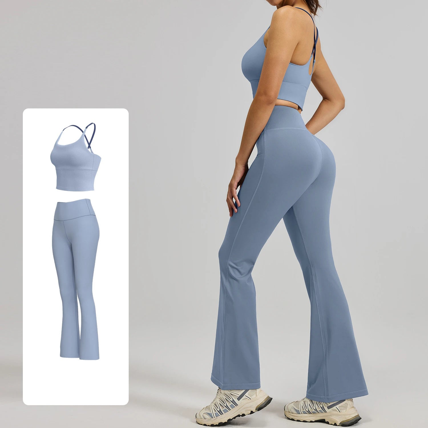 Custom Logo Women's Activewear Set Shock Proof Blocking Color Bra 4-way Stretch High Waisted Yoga Set Fitness Workout Clothing