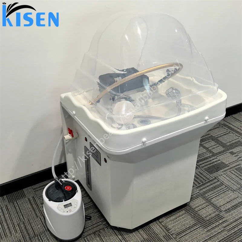 Kisen New Inventory Fast Delivery Beauty Salon 60L Water Circulation Furniture Portable Shampoo Basin Bac
