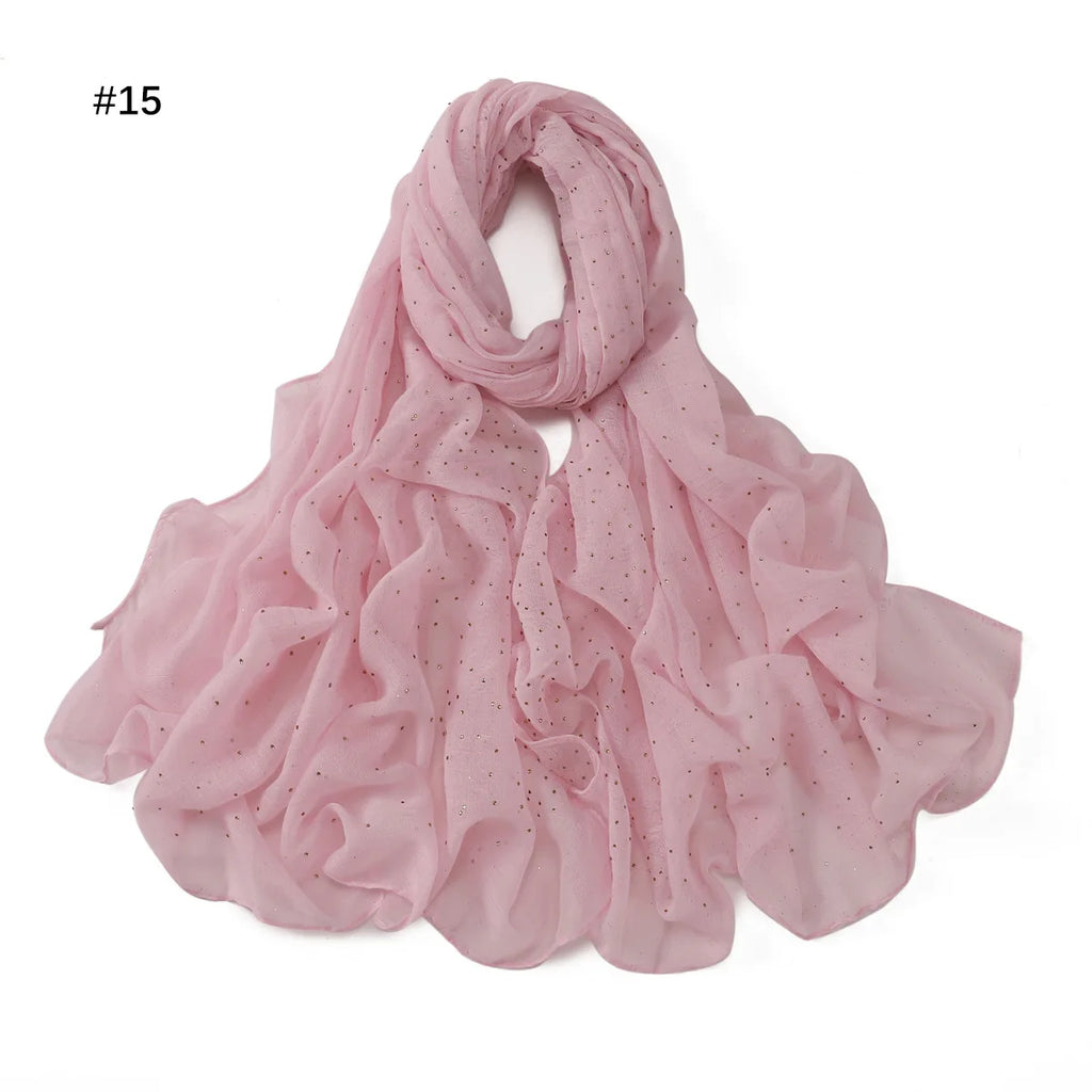 Zifeng OME Travel Photo Art Pure Color Full Star Hot Diamond Cotton Linen Monochrome Cape Scarves & Shawls