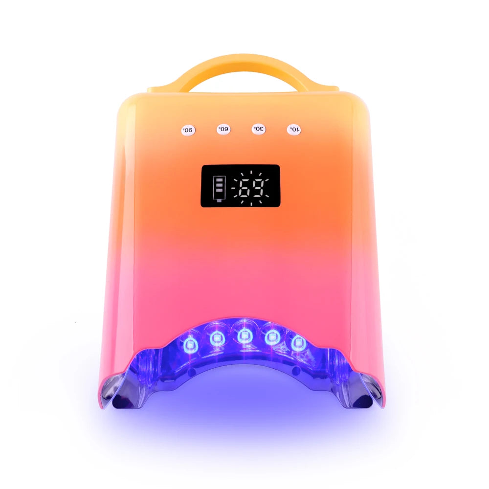 2025 Professional Hot Selling Pro Cure Rechargeable Cordless 78w Gel UV Led Nail Lamp With Removable Base Design