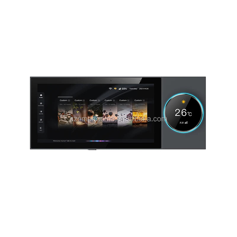 6 Inch Tuya WiFi Android Smart Home Panel Smart Life Touch Screen Built-in Zigbee Gateway Central Control Home Automation