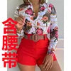 2piece Set Hot Style Plus Size Colorful Casual Button and Women Blouses Shirts