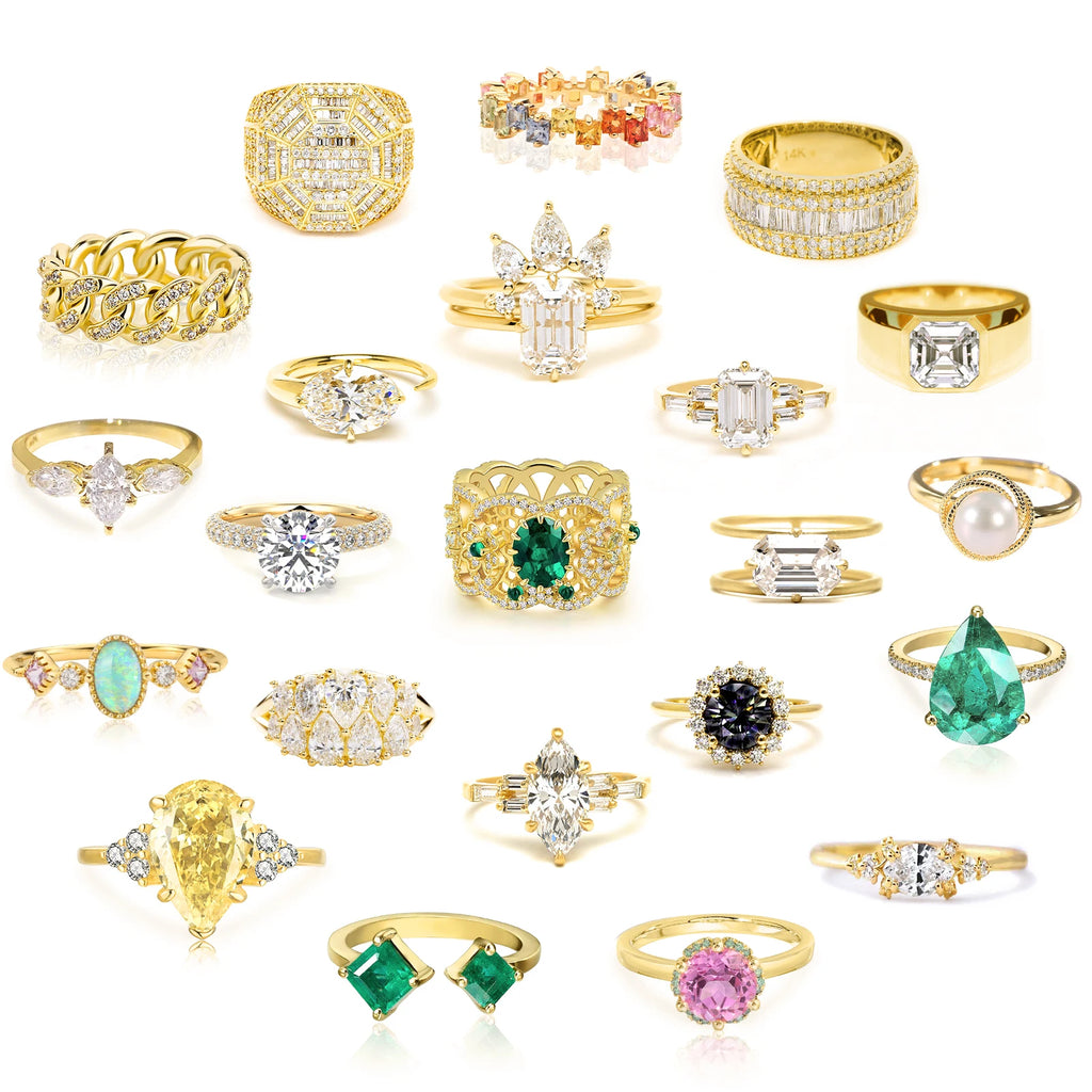 Wholesale Custom Solid Silver & 925 Sterling Women's Engagement Rings with Moissanite for Weddings