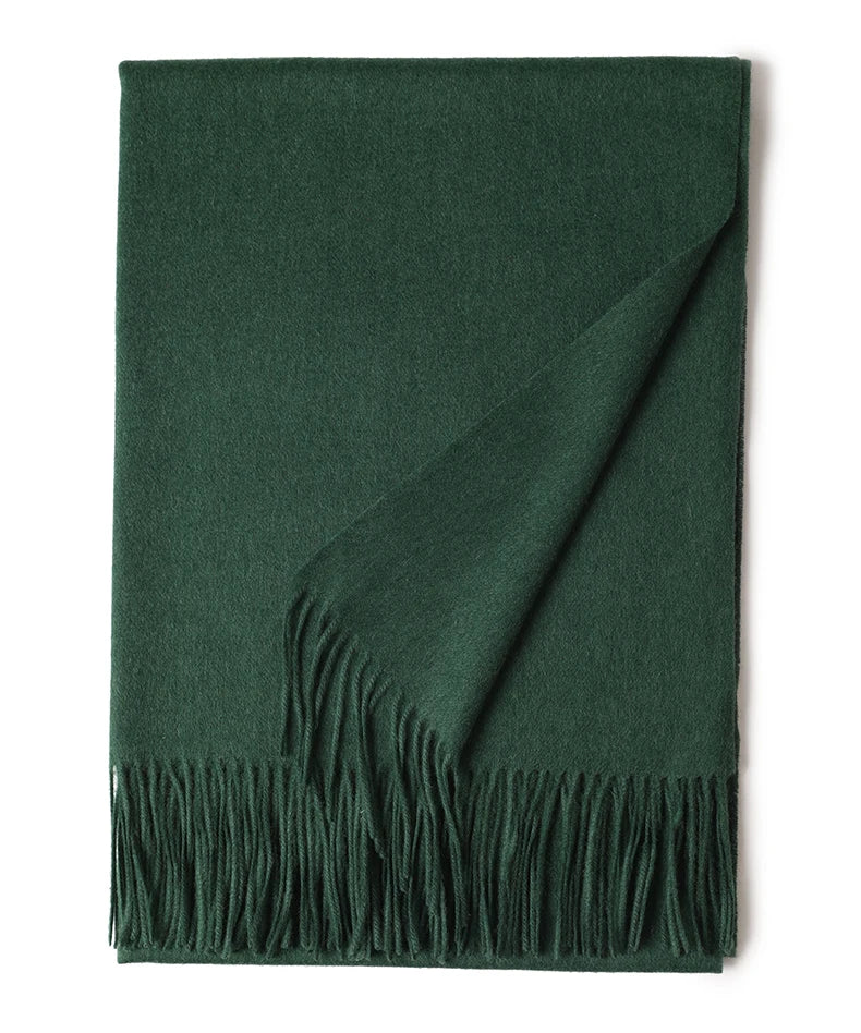 Designer Luxury Fashion Winter Ladies Wool Scarf Stoles Custom Embroidery logo Women Plain Color Wool Scarves Shawl for Women