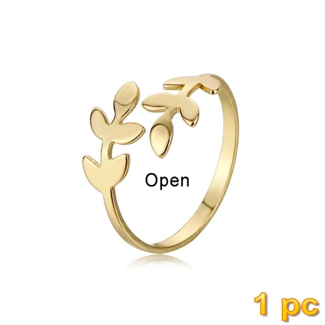 Trendy Gold Butterfly Rings for Women Men Lover Couple Rings Set Friendship Engagement Wedding Open Rings N2203181