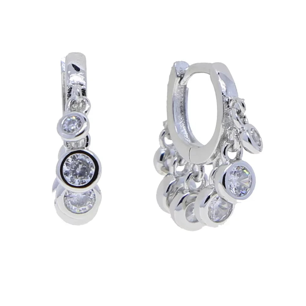 Multi Piercing Mini Hoop Rose Gold Gold Wholesale Women Jewelry 2023 New Design Round Charm Hoop Earring