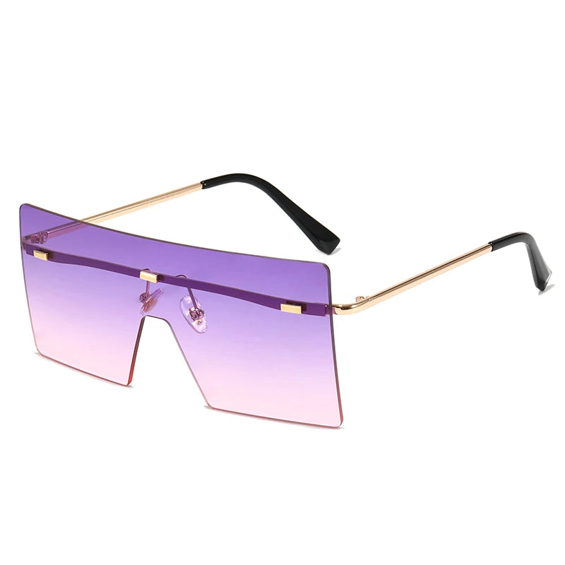 Superhot Eyewear 10239 Fashion Women Sun Glasses Oversized Square Rimless Sunglasses