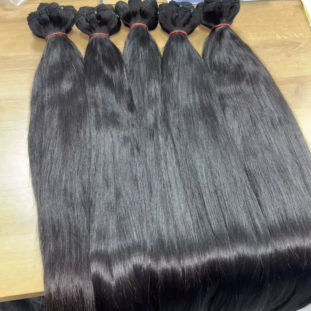 15A Human Hair Body Wave Bundles 100% Virgin Vietnamese Hair Extensions for Women Natural Black Weaving Machine Double Weft Perm