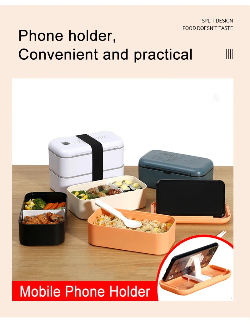 Lunch Box Eco Friendly Food Container Bento Microwave Heated Lunch Box for Kids Health Food Box Lunchbox Meal Prep Containers