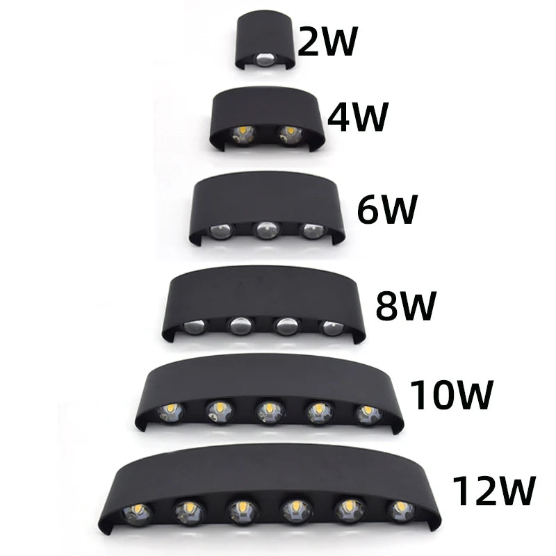 LED Wall Light IP65 Outdoor Waterproof Garden Fence Aluminum Indoor Fashion Wall Lamp For Bedroom Bedside Living Room Stairs