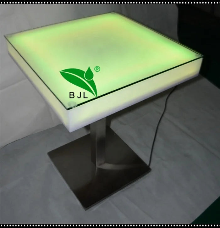 Night Club Furniture Waterproof Led Lighted Acrylic square bar Table