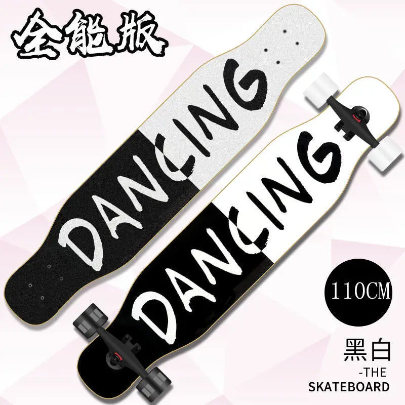 Beginners Long Board Skateboard Female Male Adults Students Teenagers Four-Wheel Magnesium Alloy Walking Dance Board China